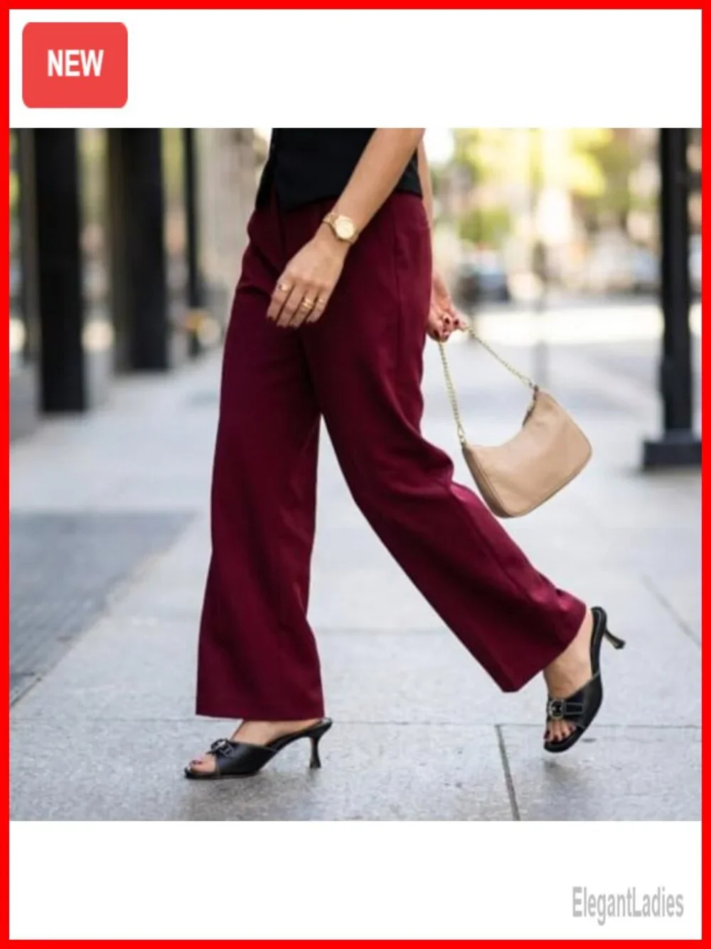 Kitten Heel Mule Sandals - Comfortable Slip-On Dressy Heeled Shoes with Buckle